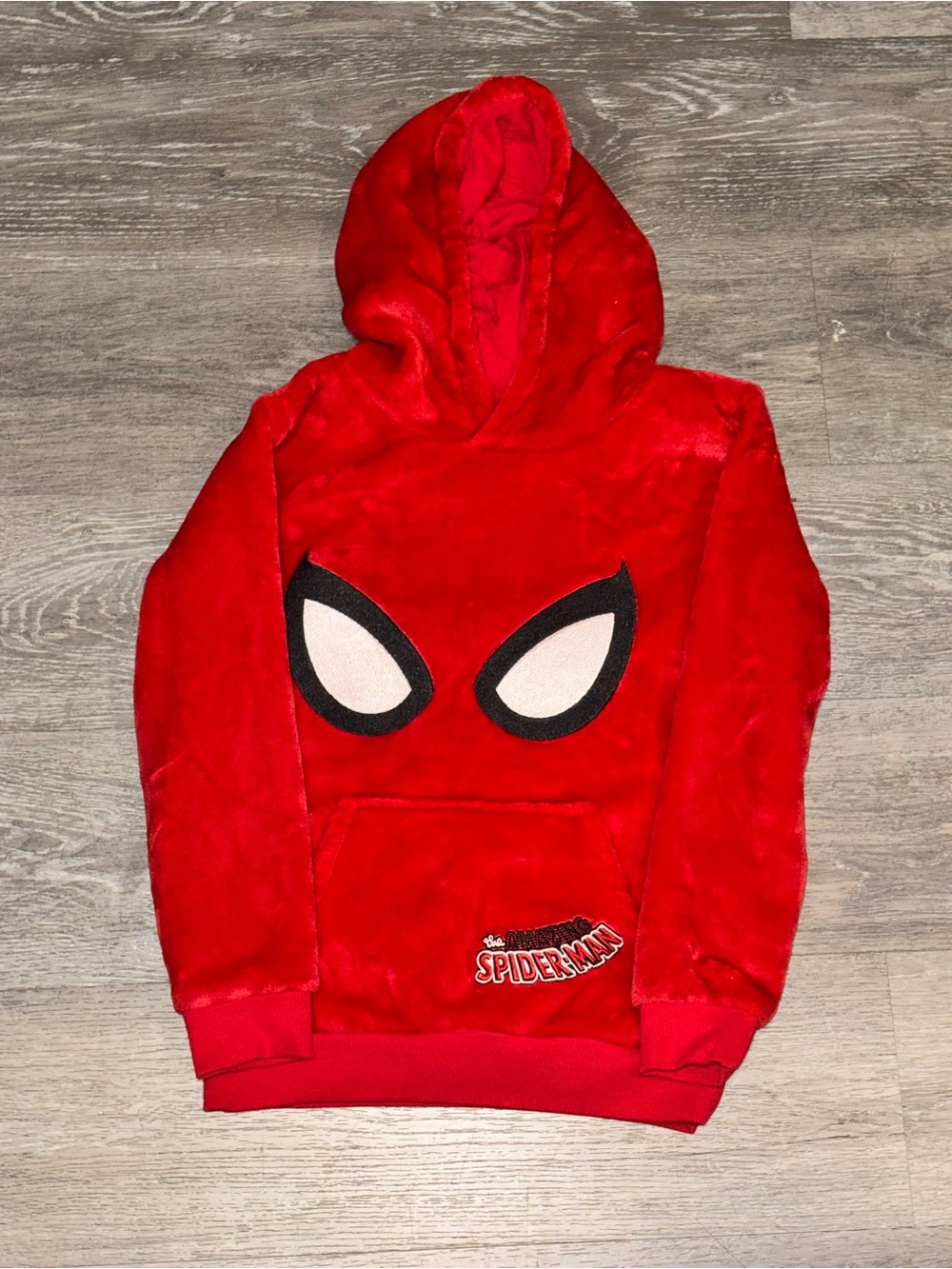 H&M Kids Marvel Red Spider-Man Plush Hoodie